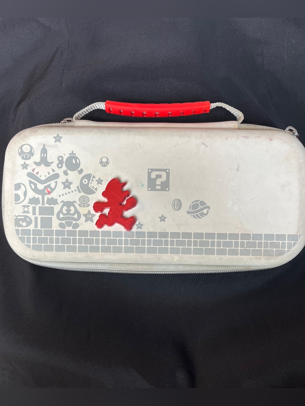 Nintendo Switch Super Mario Hard Shell Carrying Travel Case Gray Red